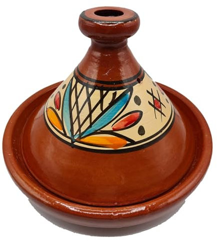 Tajine XL 35 cm in Terracotta Dipinta a Mano – Pentola Tradizionale Marocchina/Tunisina + Ebook Gratuito 0511241207
