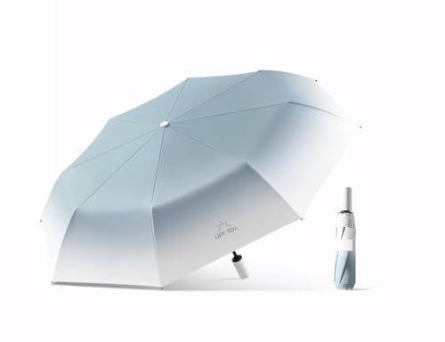 erised's bifrost Kompakt, Faltender Reise Regenschirm, Umbrella，Automatisches Öffnen und Schließen, UV-Schutz, 8 Rippen, Leicht, für Sonne und Regen, Kleine Handtasche, für Damen und Kinder