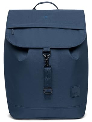 Lefrik - Mochila Scout - Backpack Mochila Portátil 14 pulgadas Solapa Superior - Tejido 100% Reciclado - 40x30x16 cm - Capacidad: 19,2 L - 500gr (Navy)
