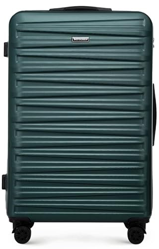 WITTCHEN Skyspeed Line Reisegepäck Großer Koffer Hartschalenkoffer ABS Groß Rollkoffer Trolley Check-In Gepäck Kombinationsschloss Teleskopgriff 4 Rollen Grün