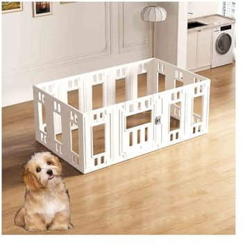 HUFIREHU Lekhage FöR Husdjur Hund Lekhage Husdjur Staket Diy Lekhage FöR SmåDjur BäRbar Inomhus Utomhus Små Husdjur Staket Valpar HopfäLlbar Bur LöPbur FöR Valpar ValphäGn Med DöRr Staket(Transparent,