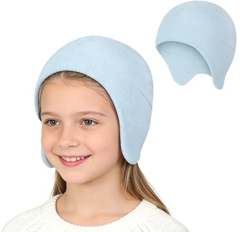 TAGVO Bonnet Enfant Hiver sous Casque Vélo, Léger Coupe-Vent Bonnet Cyclisme avec Cache-Oreilles pour Garçon & Fille, Calotte Thermique Douce pour 3–10 Ans
