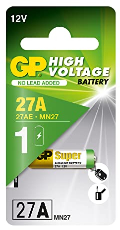 GP - Batteria 27A 12V - Blister da 1 Pila Alcalina MN27 / A27 da 12 Volt