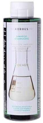 KORRES Cystine & Minerals Shampoo gegen Haarausfall für Männer, Anti-Hair Loss Shampoo, silikon- und parabenfrei, 250 ml