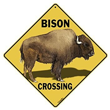CROSSWALKS Bison Crossing 12 X 12 Aluminum Sign (X349)