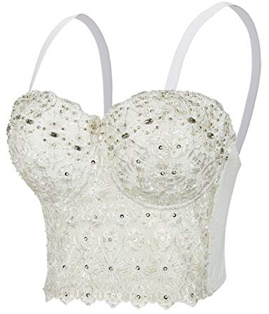Woboren Damkorsett Bustier bh underkläder topp tank corsage klubbkläder skjorta undertröja