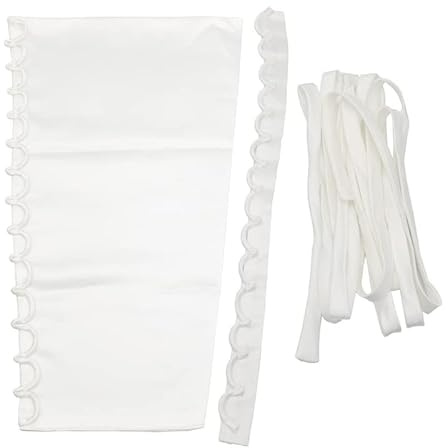 Lot de 3 accessoires réglables pour robe de mariée avec fermeture éclair et ruban satiné à lacets (blanc)