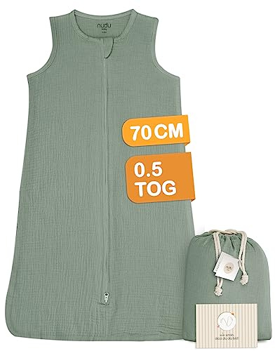 nudu Sac de couchage 0,5 TOG 0-6 m Vert menthe