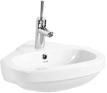 Creavit Eck- Waschbecken Handwaschbecken Wandmontage 45x45 cm Weiß