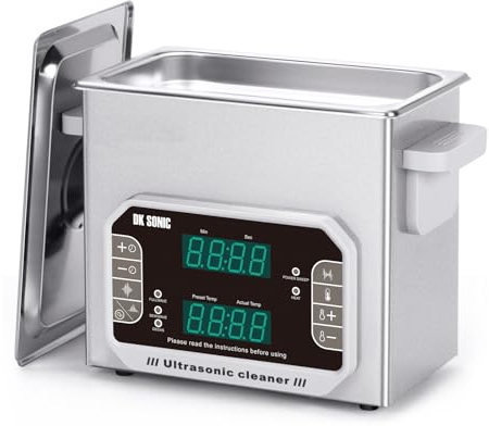 DK SONIC Professional Ultrasonic Cleaner 3L,120W Precision Ultrasonic Jewelry Cleaner with Timer,Heater&Touch Control, Multi-Application for Glasses,Chains,Watches (Include Basket)