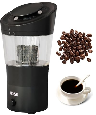 WhAeoy Macchina Tostatrice per caffè 1200W per Uso Domestico, Macchina Tostatrice per caffè in Grani Ad Aria Calda Completamente Automatica per Cottura dei Chicchi caffè,Black