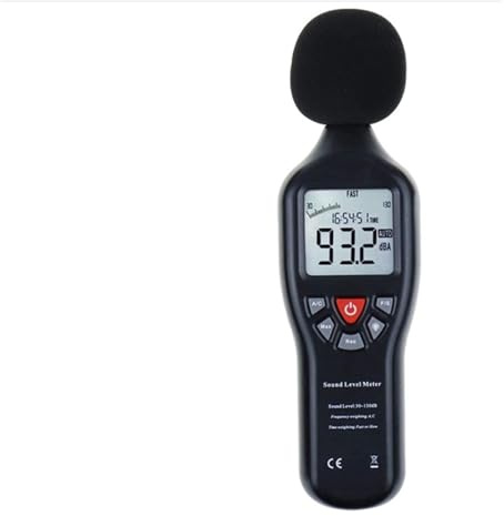 Decibelmätare, Ljudnivåmätare Högprecisionsbrussensor Decibelmätare 30-130DB Digital LCD-brusmätare Testare USB-brusinspelare med CD