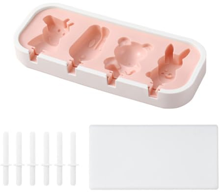 Stampi per Ghiaccioli in Silicone Riutilizzabili, Stampi per Gelato su Bastone per Adulti, Senza BPA, Per Alimenti, con 8 Design Creativi Ananas