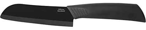 Officine Standard - Cuchillo santoku con hoja de cerámica (12,5 cm), color negro