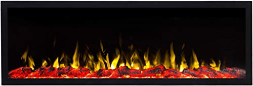 AFLAMO PRIDE S- Caminetto elettrico da parete, senza funzione di riscaldamento, profondo solo 12,8 cm. (115x42x12,8)