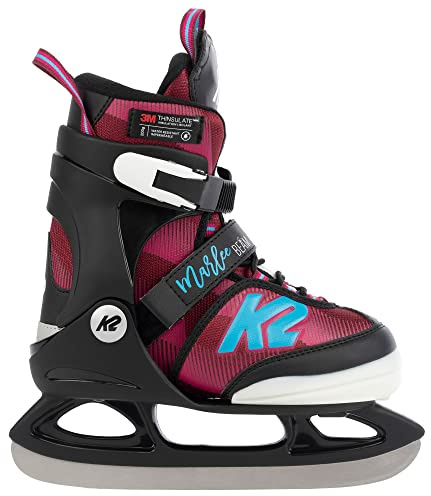 K2 Marlee Beam Girls Adjustable Ice Skates - Red/Blue / 4-8