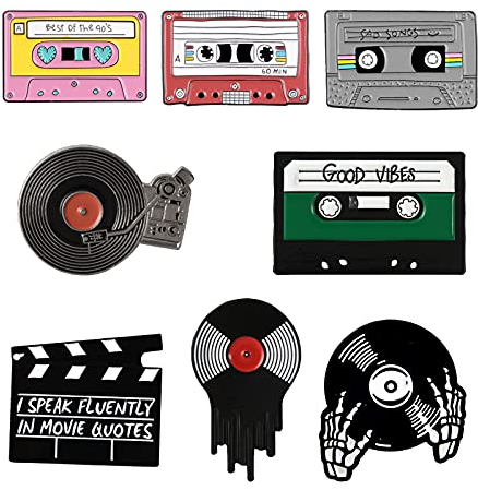 MoK 8 Pièces Broche en Métal Émail pour Vêtements, Sacs, Vestes, Accessoires, Bricolage Artisanat et Décor