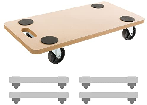 Arebos Rollbrett | 4 Stück | bis zu 200 kg Traglast | inkl. Gummipads | Transportroller Möbelroller Transporthilfe für Umzug Möbel-Transport