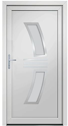 vidaXL Porta d'Ingresso in PVC Bianca 98x200 cm