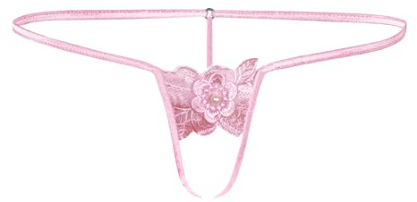 Sohimary 489 Donna Mini Perizoma String Merletto Ricamo XS S M 38 40 42 44 Rosa