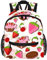 VAPOKF Leichter Schulrucksack Kleinkind Rucksack Kleine Reise Schultertasche für Jungen Mädchen Kinder, Schokolade Erdbeere Kuchen Keks, multi, 25.4x10x30 CM/10x4x12 in