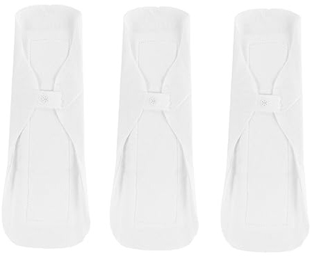 NIYANGLE 3piezas Compresas Menstruales De Algodón Lavables Pack De Almohadillas Reutilizables Absorbentes y Cómodas Para Mujeres
