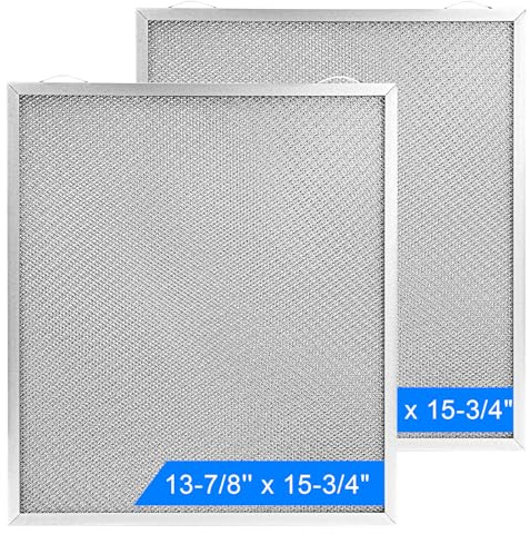 YUEERIO S99010430-002 Range Hood Filter Replacement – 13-7/8'' x 15-3/4 4512880 Compatible with B.roan N.utone HPF30 Range Hood Filters Pack 2