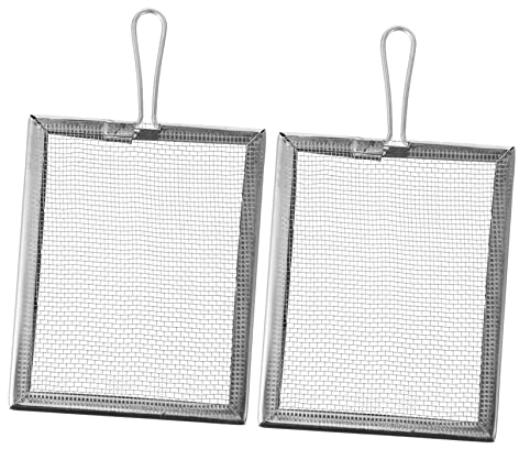 Anneome 2 Pezzi di Filtro A Rete Quadrata Setaccio A Maglie Larghe per Utensili per Ceramica E Argilla Facile da Pulire in Acciaio Inossidabile