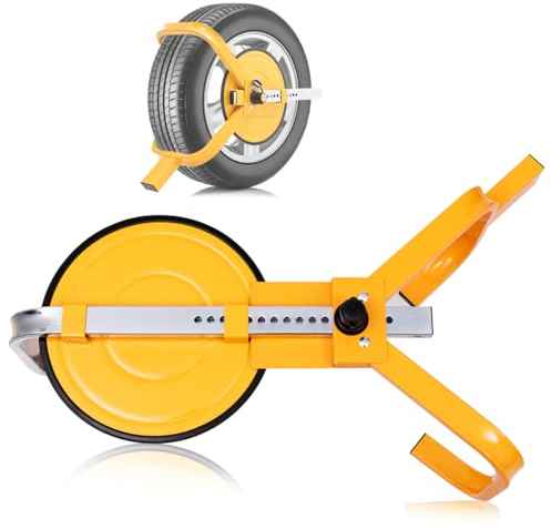 SOARS Radkralle, Wegfahrsperre mit Diebstahlsicherung & 16 positionen verstellbar, Reifenkralle für 13-15 Zoll & max. 220mm breite Reifen, Parkkralle für Auto, Anhänger, Pkw, inkl. 2 Schlüsseln