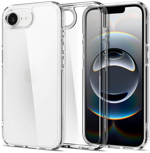 Spigen iPhone 17e / iPhone 16e Hülle Signature [Anti Vergilbung] Ultra Hybrid Case Handyhülle Transparent Schutzhülle Slim Dünn -Crystal Clear