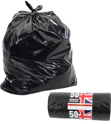 NokarOnline 75L Medium Duty Bin Bags - 200 Bags per Order | Medium Duty Black Bin Liners for Rubbish, Garden Waste, and Wheelie Bins