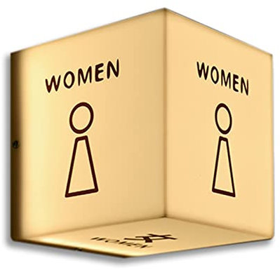 Letrero luminoso para el baño, Letrero de baño con luz LED de pared for hombre y mujer, caja de luz acrílica luminosa de 6 pulgadas