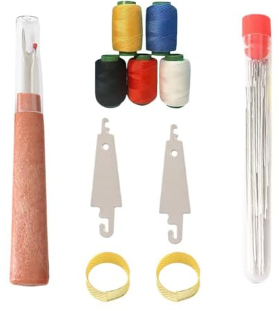 Big Eye Stahl Nähnadeln Set 34 Stück, Edelstahl Nähnadeln Handnähset mit Aufbewahrungsbox, 5 Größen Rostfreie Steel Needles for Hand Sewing für Stickerei, Quilten und DIY Nähprojekte (1 Satz)