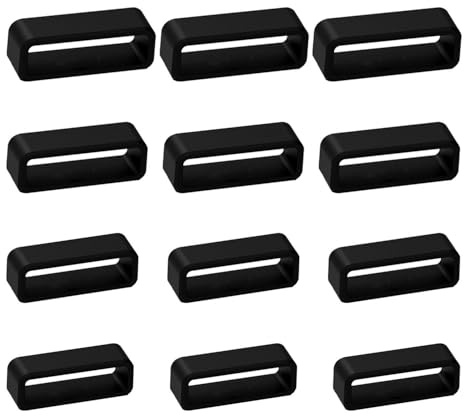TIMJJG Anillo De Actividad De Silicona De 12 Piezas, Accesorios para Relojes Inteligentes, Anillo De Goma Impermeable, Herramienta De Fijación De Anillos De Reloj.