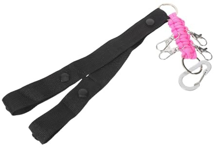 FOMIYES Cinturino Porta Pompon per Cheerleading Cordino Fisso in Nylon e Metallo Accessorio per Zaino da Cheerleader Supporto per Pompon da Ballo e Feste Sportive