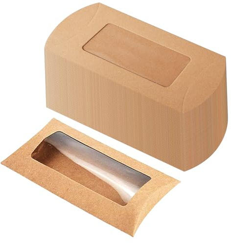 50 Stück Kissenschachtel aus Kraftpapier, 12x7x2 cm Kissenschachteln