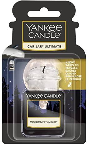 Yankee Candle Car Jar Ultimate Scented Air Freshener | Midsummer’s Night | Lasts up to 4 Weeks