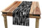 ABAKUHAUS Schwarz und weiß Tischläufer, abstrakte Linien, Esszimmer Küche Rechteckiger Dekorativer Tischläufer, 40 x 300 cm, Anthrazit grau und Weiß