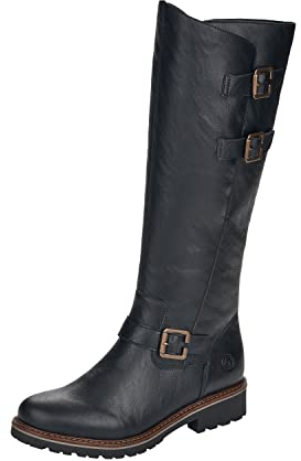 Remonte Damen R6590 Kniehohe Stiefel, schwarz / 01, 39 EU