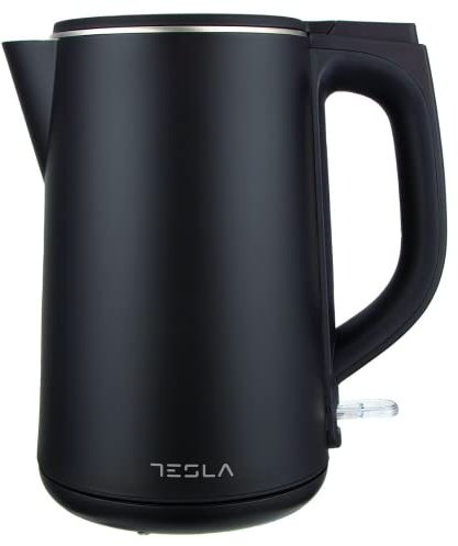 Tesla Hervidor Eléctrico KT301BX, 1850-2200W, Capacidad 1.5L, Protección contra Sobrecalentamiento, Fácil Limpieza, Negro
