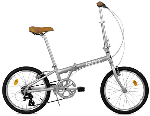 FabricBike Vélo Pliant, Cadre en Alliage, Mono-Vitesse, 3 Couleurs (Space Grey 7 Speed)