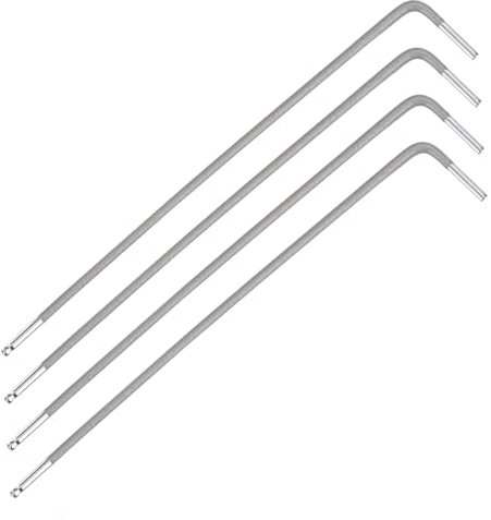 M METERXITY 4-Pack Ball End Hex Key Wrench, 1.5mm L Shape Extra Long Arm S2 Steel Repairing Tool for Bicycle/Furniture/Equipment/Motorcycle/Machinery, Metric Hexagonal Wrench [Gray]