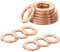 Qrity 20 Pièces Rondelles en Cuivre M10 Rondelles Plates, 10mm ID 16mm OD Joints Toriques, Rondelles D'étanchéité Plates pour Vis, Boulons