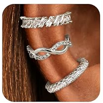 Dochais Oro Ear Cuff Pendientes sin Agujero Mujer sin Perforación Hipoalergénica Plata/Oro no se Hipoaalergénico Empaña Clip en Cartílago Ajustable Juego de 3 Piezas Individuales Joyería de Moda