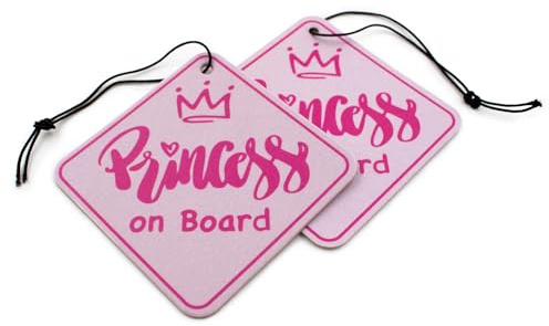 Uppsättning av 2 tuning luftfräschare doftträd för bil luftfräschare design doft hänge (2 x princess)