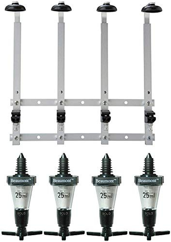 Beaumont Support Mural 4 Bouteille 4 doseurs 25ml