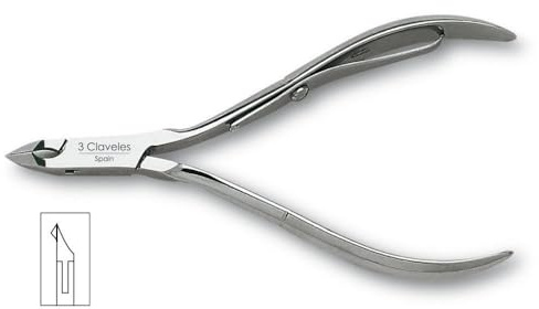 3 Claveles 12104 Pince à cuticules avec embout de coupe de 3 mm Longueur de 10 cm