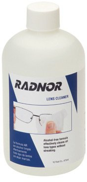 Radnor 16 Ounce Bottle Alcohol-Free Lens Cleaner For Polycarbonate, Plastic And Glass Eyewear Lenses