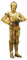 STAR CUTOUTS C-3PO (The Last Jedi) Cut-Out, Pappe, Mehrfarbig, 179 x 80 x 179 cm
