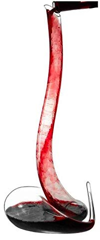Caraffa per vino in vetro soffiato a mano, 100% cristallo Cobra, caraffa creativa a forma di serpente